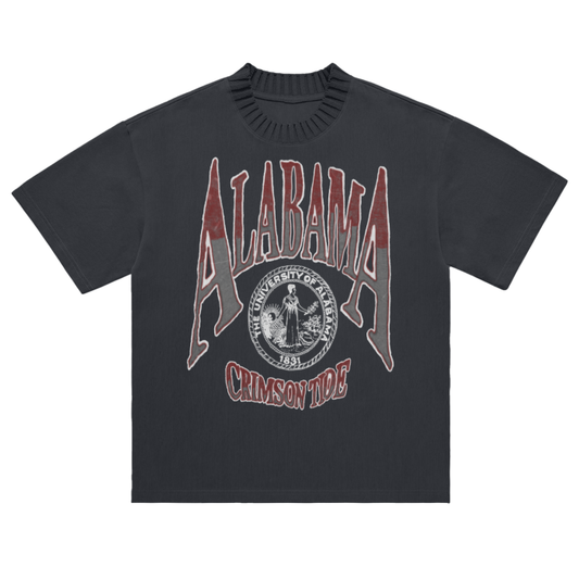 Alabama Crimson tide Heavyweight Knitted Round Neck T-Shirt