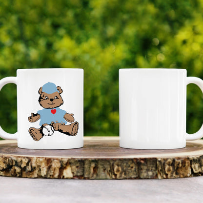 I LOVE TEDDY BASEBALL COFFEE MUG