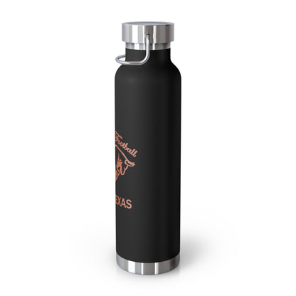 Texas longhorn football Copper Vacuum Insulated Bottle, 22oz