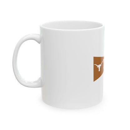 Coffee Mug - Texas Pennant Longhorn Design