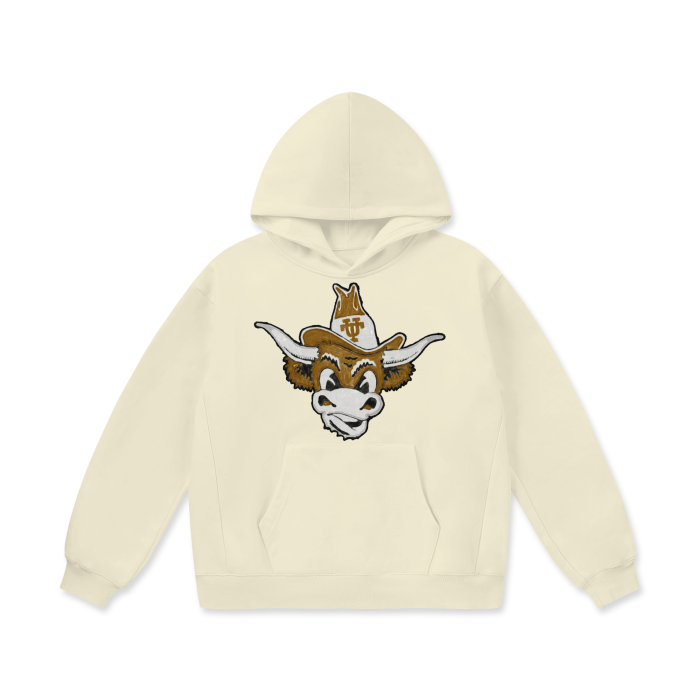 Texas Longhorns Oversize Heavyweight Fleece Hoodie - 460 GSM