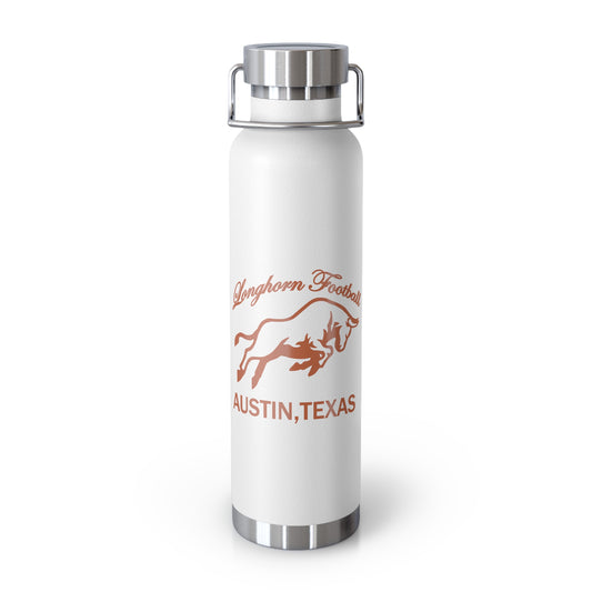 Texas longhorn football Copper Vacuum Insulated Bottle, 22oz