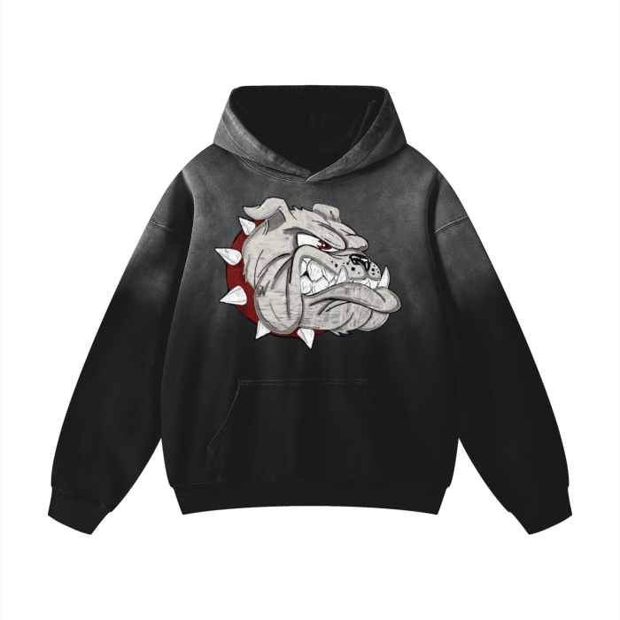 Georgia Bulldogs Heavyweight Pure Cotton Handcrafted Monkey Wash Drop Shoulder Oversized Hoodie