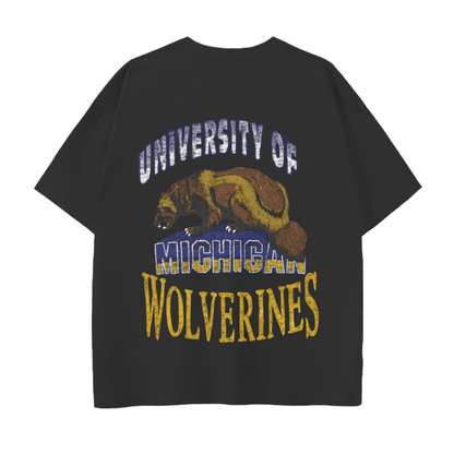 Michigan Wolverine Drop Shoulder T-Shirt - 250 GSM