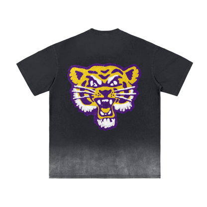 LSU Tigers Black Vintage Washed Gradient T-Shirt