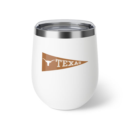 Texas University Pennant Copper Vacuum Insulated Cup, 12oz