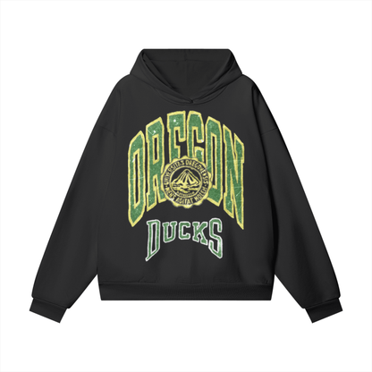 Oregon ducks Oversize Heavyweight Hidden Pocket Fleece Hoodie - 460 GSM