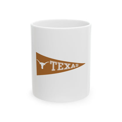 Coffee Mug - Texas Pennant Longhorn Design