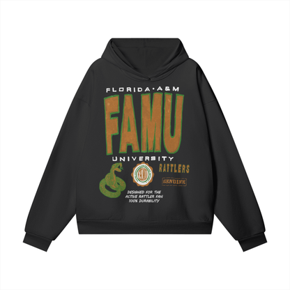 FAM U Oversize Heavyweight Hidden Pocket Fleece Hoodie - 460 GSM