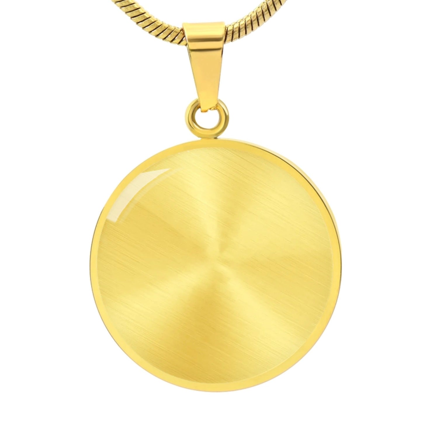 Legacy Circle Pendant – Custom Image Necklace in 18k Gold or Silver