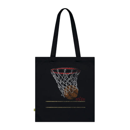 Legacy Custom Basketball Tote – Personalized "Bball in the Hoop" Bag Organic Cotton Tote Bag