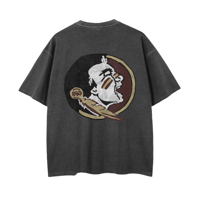 Florida State Vintage Wash Drop Shoulder T-Shirt - 250 GSM