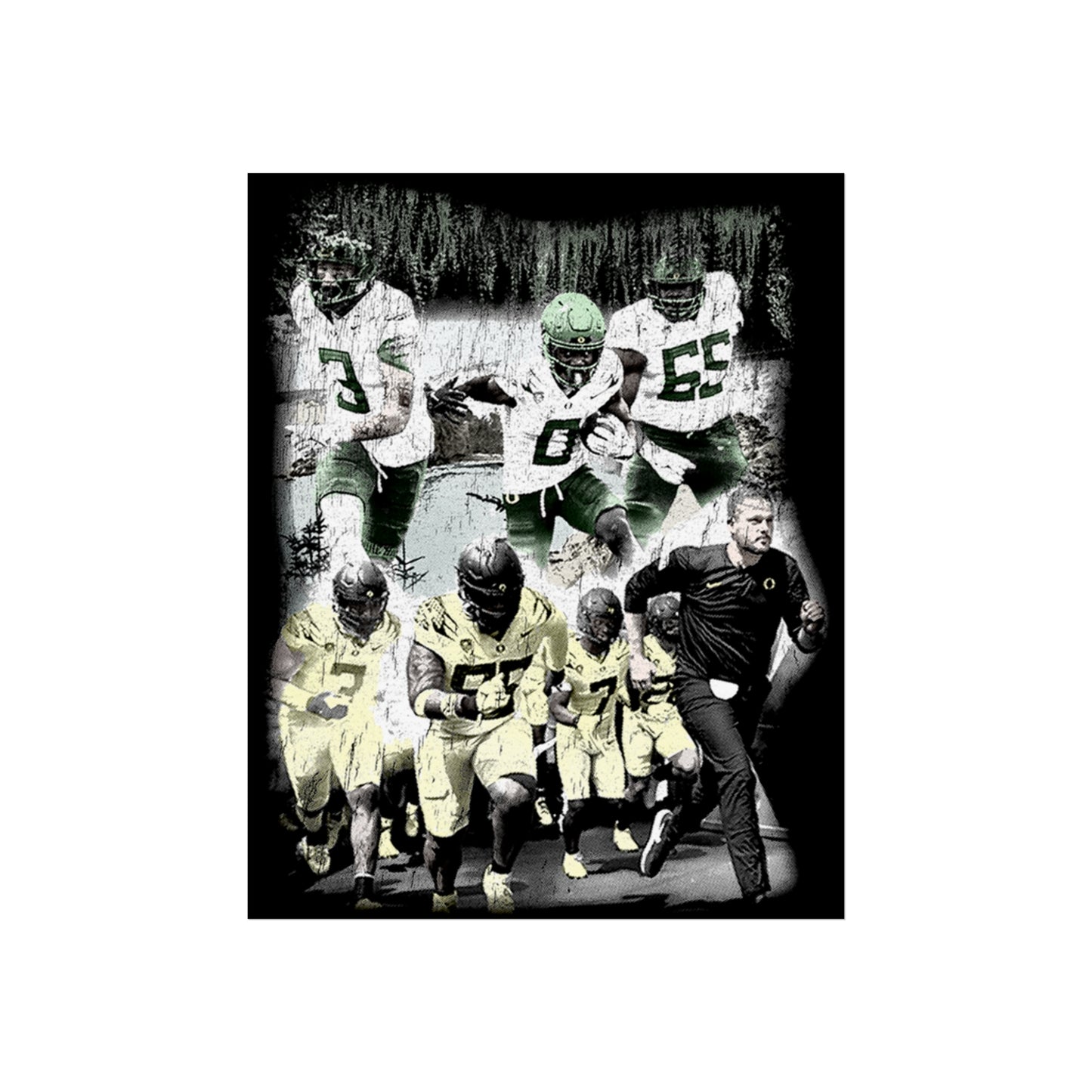 Poster - Oregon Ducks Football Team Collage Style