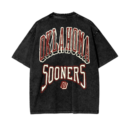 Oklahoma Sooners Acid Wash Oversize T-Shirt