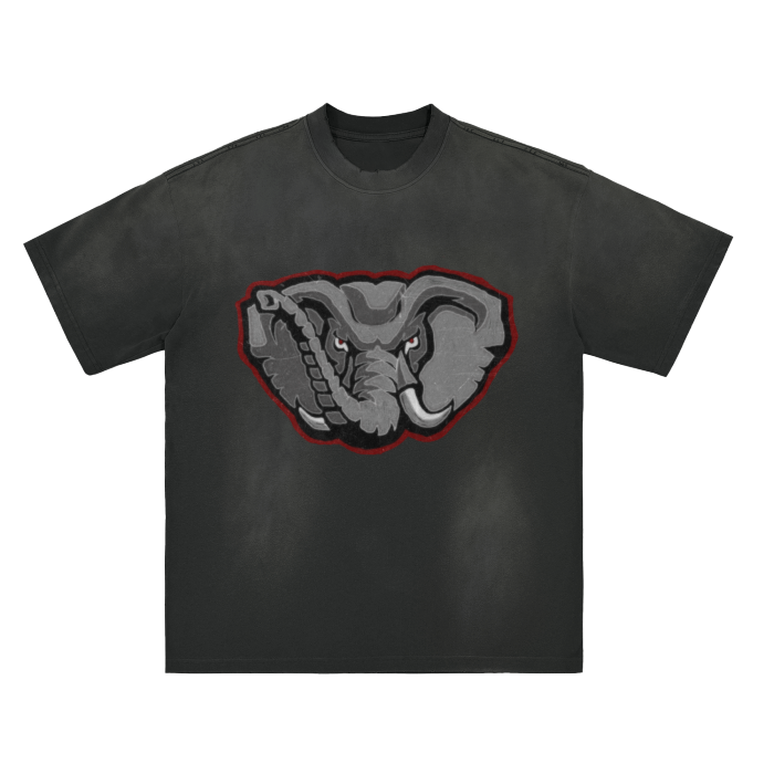 Alabama Crimson Tide Monkey Washed Distressed Drop Shoulder Crew Neck T-Shirt