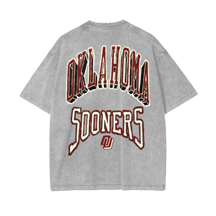 Oklahoma Sooners Acid Wash Oversize T-Shirt