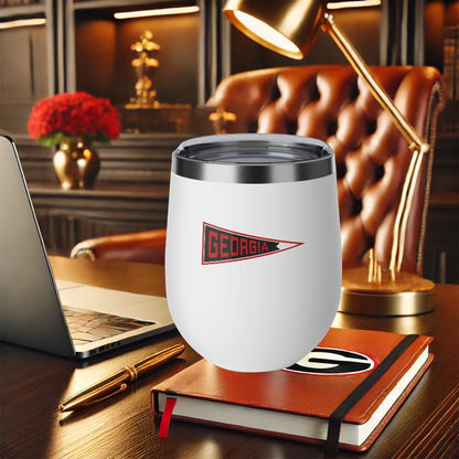 Georgia University Bulldogs Pennant Copper Vacuum Insulated Cup, 12oz