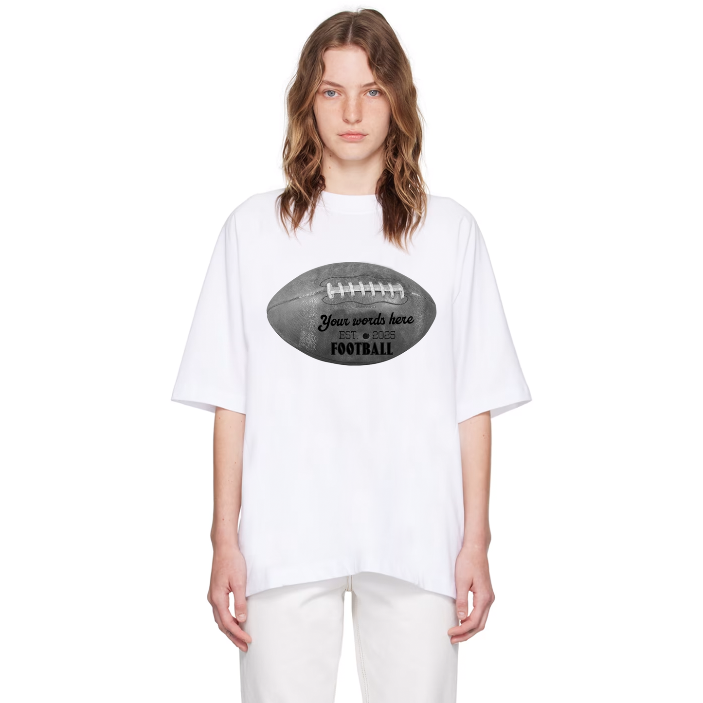 Legacy Custom Vintage Football Tee – Personalized Retro Gridiron T-Shirt Men's Heavy Oversized Tee