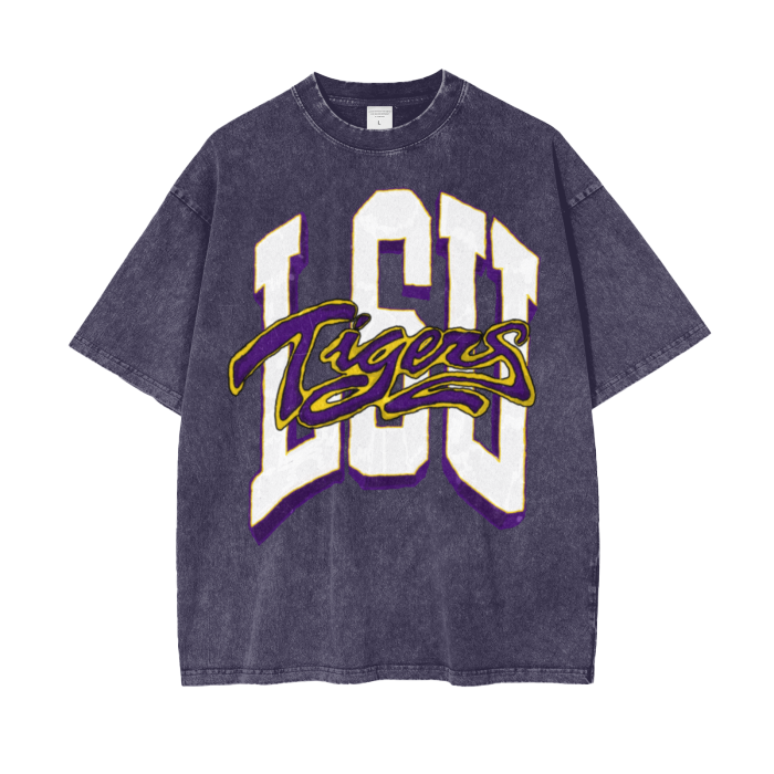 LSU Acid Wash Oversize T-Shirt