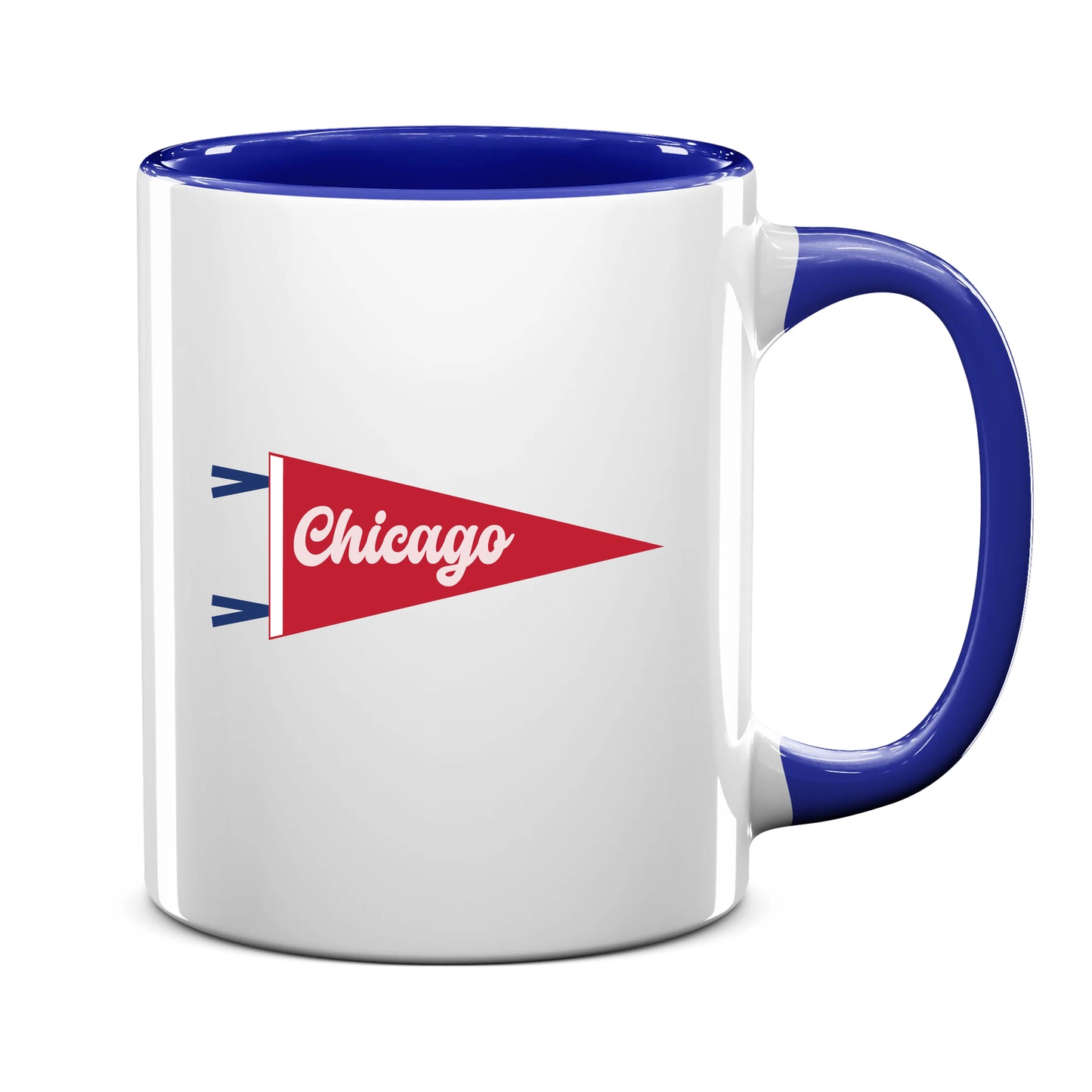 Custom Pennant Accent Mug – Personalized Collegiate Spirit