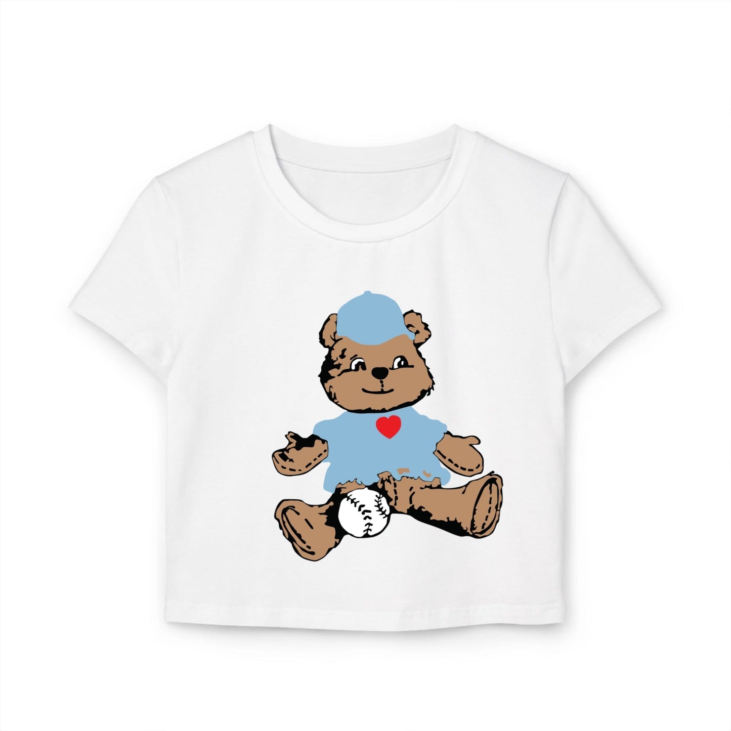 I LOVE TEDDY BASEBALL Women's Baby Tee