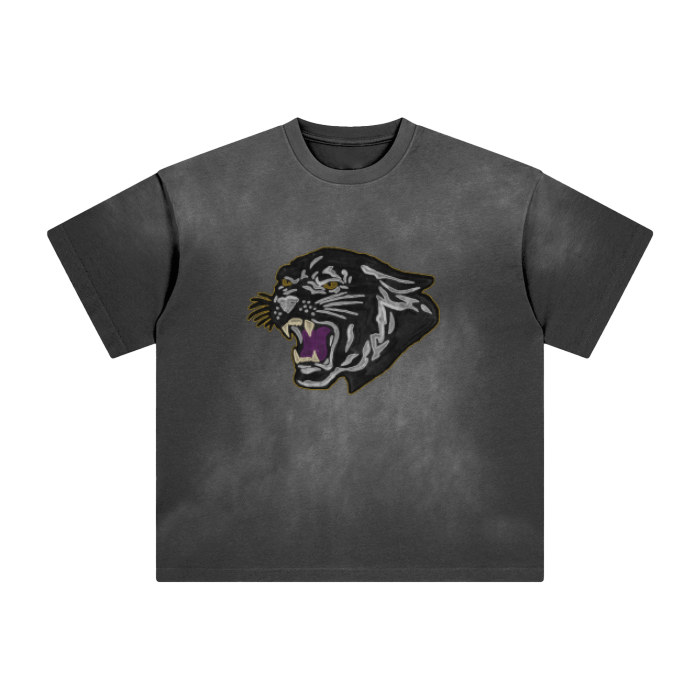 Prairie View University Panthers Washed All-Over Drop Shoulder T-Shirt - 250 GSM