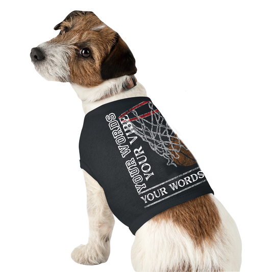 🏀 Buckets & Bones Pet Tank – Custom Basketball Hoop Design 🐶🔥 Pet Tank Top