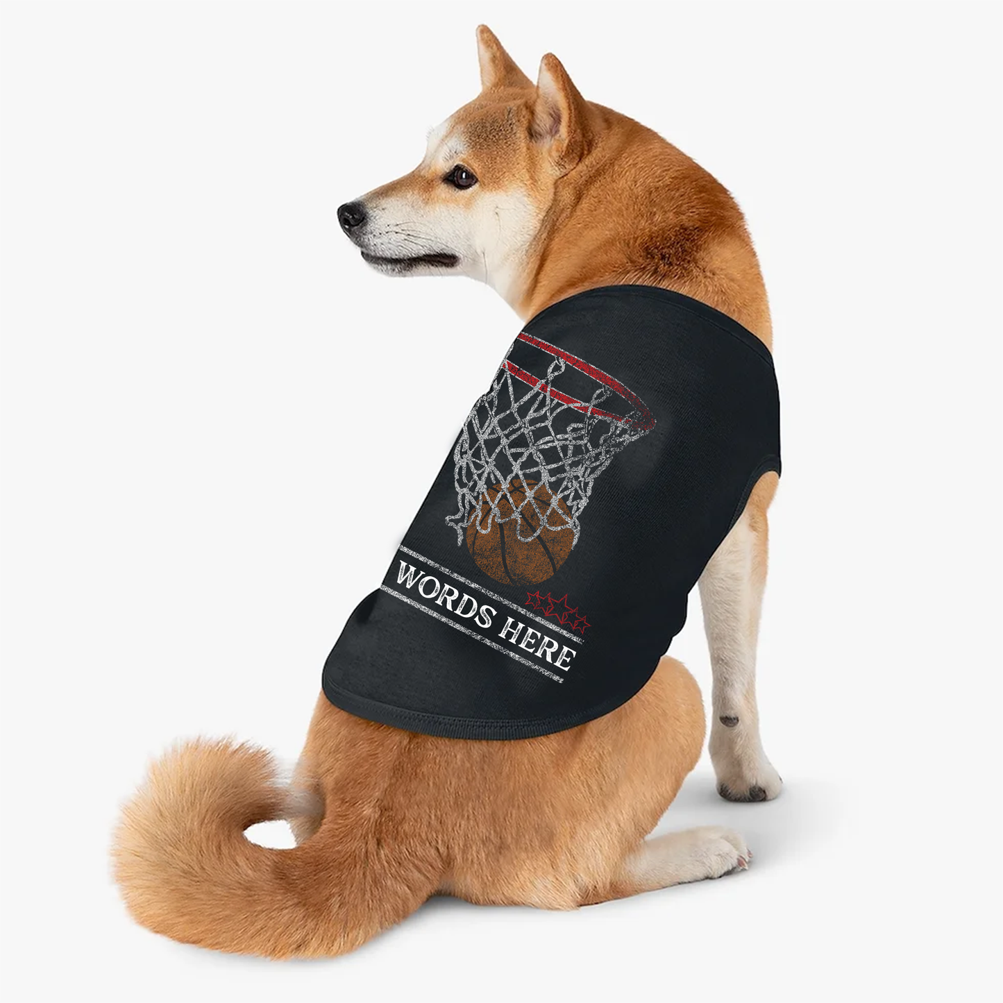 🏀 Buckets & Bones Pet Tank – Custom Basketball Hoop Design 🐶🔥 Pet Tank Top