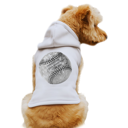 ⚾ Home Run Hound Pet Hoodie – Custom Vintage Baseball Design 🐶🔥 Pet Hoodie