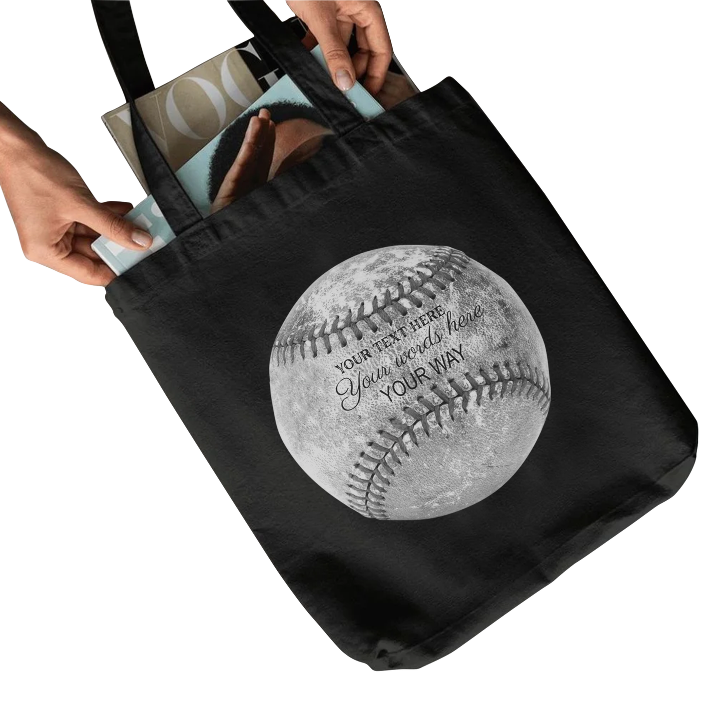 Legacy Custom Vintage Baseball Tote – Personalized Retro Sports Bag Cotton Canvas Tote Bag