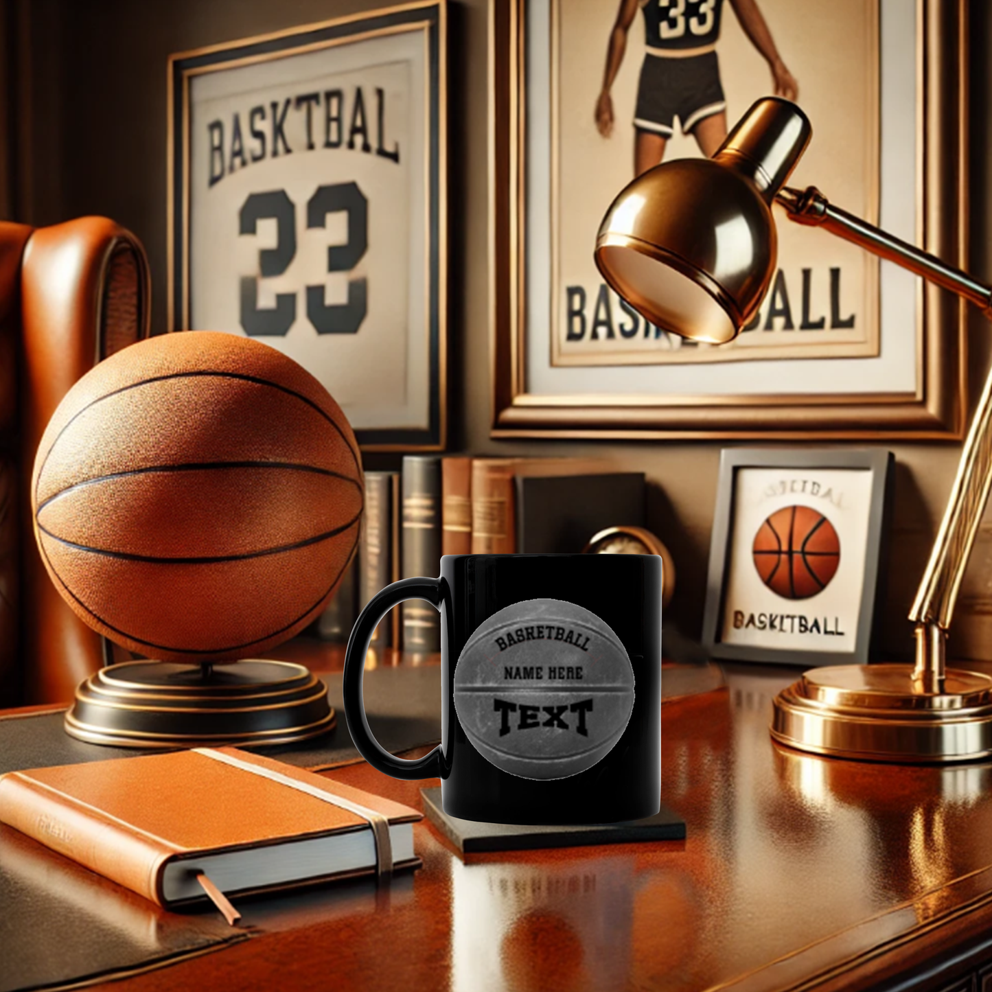 Legacy Custom Basketball Mug – Personalized Vintage Hoop Coffee Cup Black Mug (11oz, 15oz)