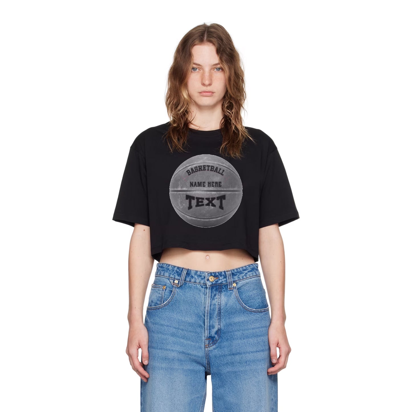 Legacy Custom Vintage Basketball Cropped Tee – Personalized Women's Streetwear Top Women's Crop Tee