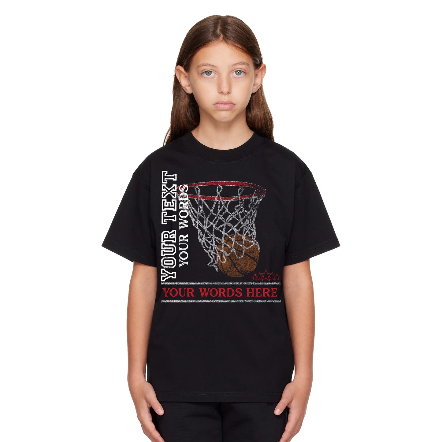 Legacy Custom Kids’ Basketball Tee – Personalized "Bball in the Hoop" Shirt