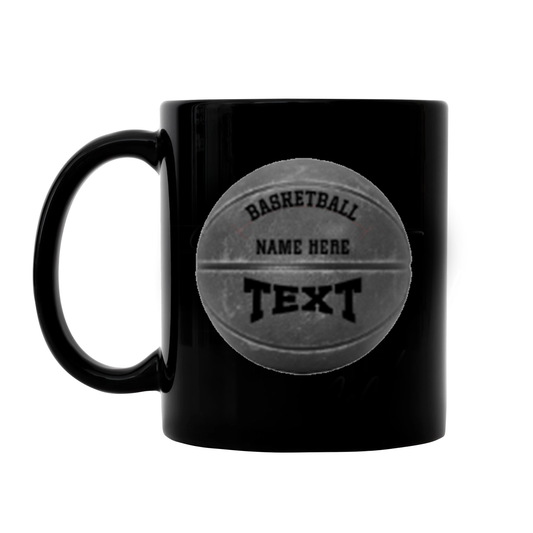 Legacy Custom Basketball Mug – Personalized Vintage Hoop Coffee Cup Black Mug (11oz, 15oz)