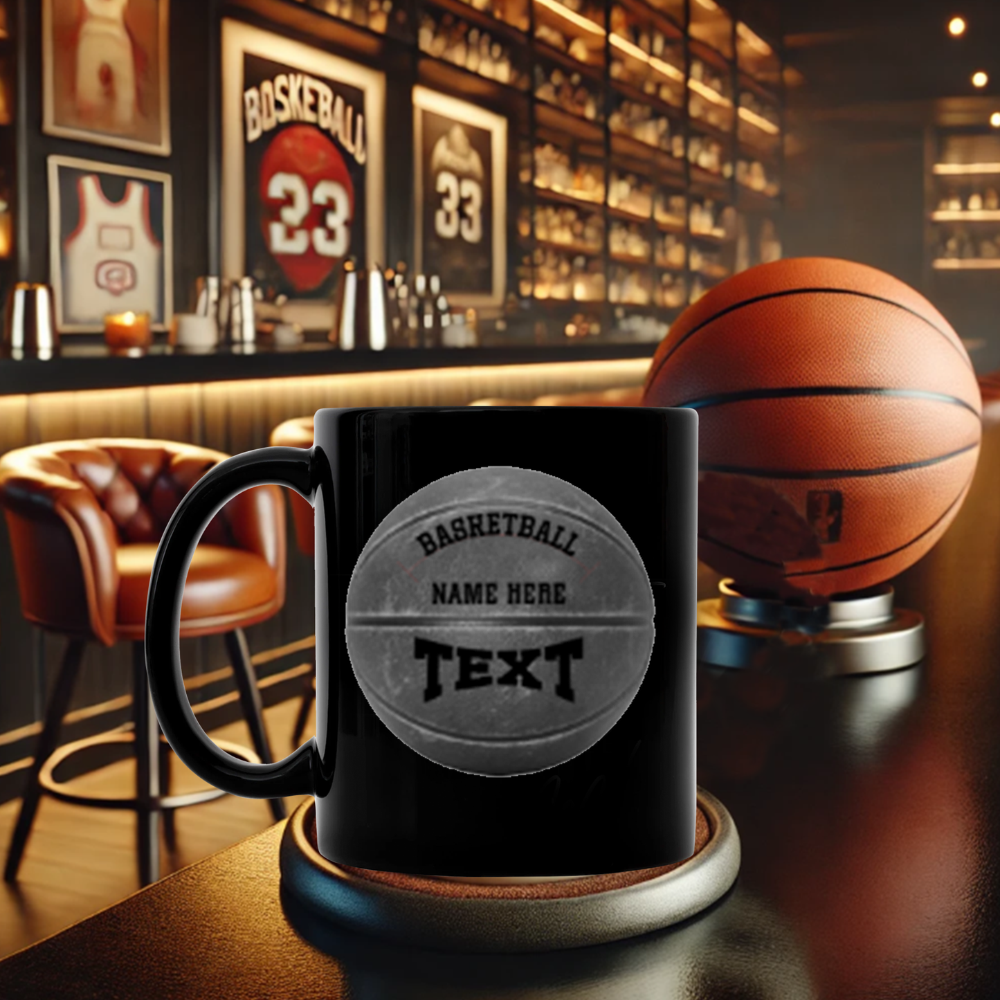 Legacy Custom Basketball Mug – Personalized Vintage Hoop Coffee Cup Black Mug (11oz, 15oz)