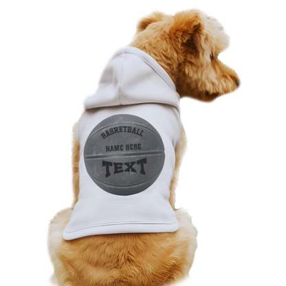 🏀 Hoops & Hounds Pet Hoodie – Custom Vintage Basketball Design 🐾🔥 Pet Hoodie