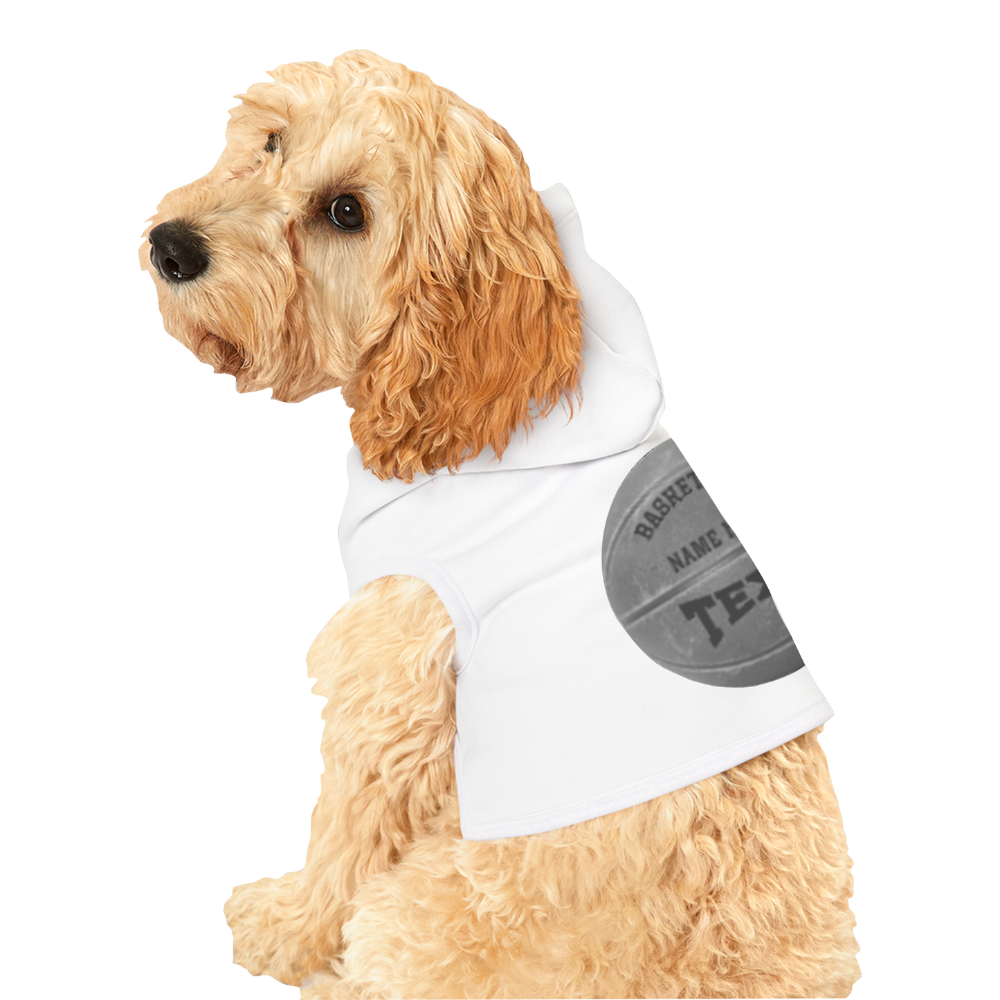 🏀 Hoops & Hounds Pet Hoodie – Custom Vintage Basketball Design 🐾🔥 Pet Hoodie