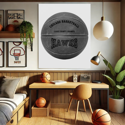 Legacy Custom Vintage Basketball Poster – Personalized Retro Sports Wall Art Unframed Poster