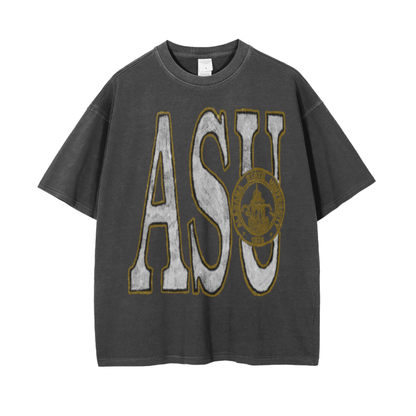 Alabama State Vintage Wash Drop Shoulder T-Shirt - 250 GSM