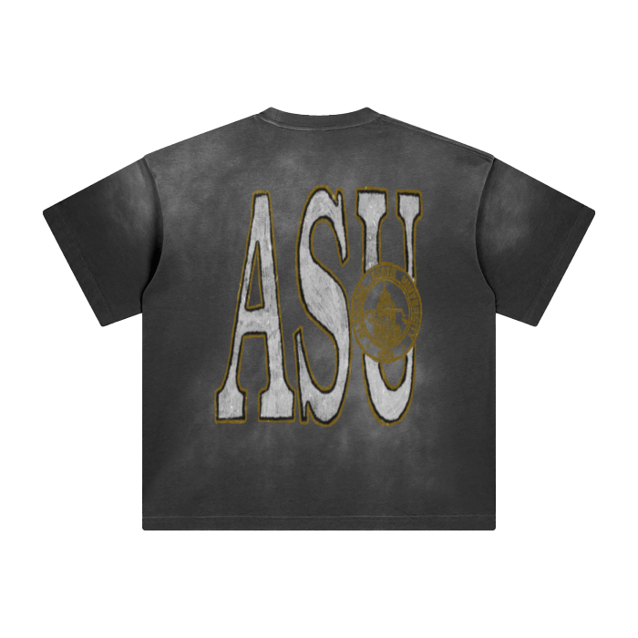 Alabama State Washed All-Over Drop Shoulder T-Shirt - 250 GSM