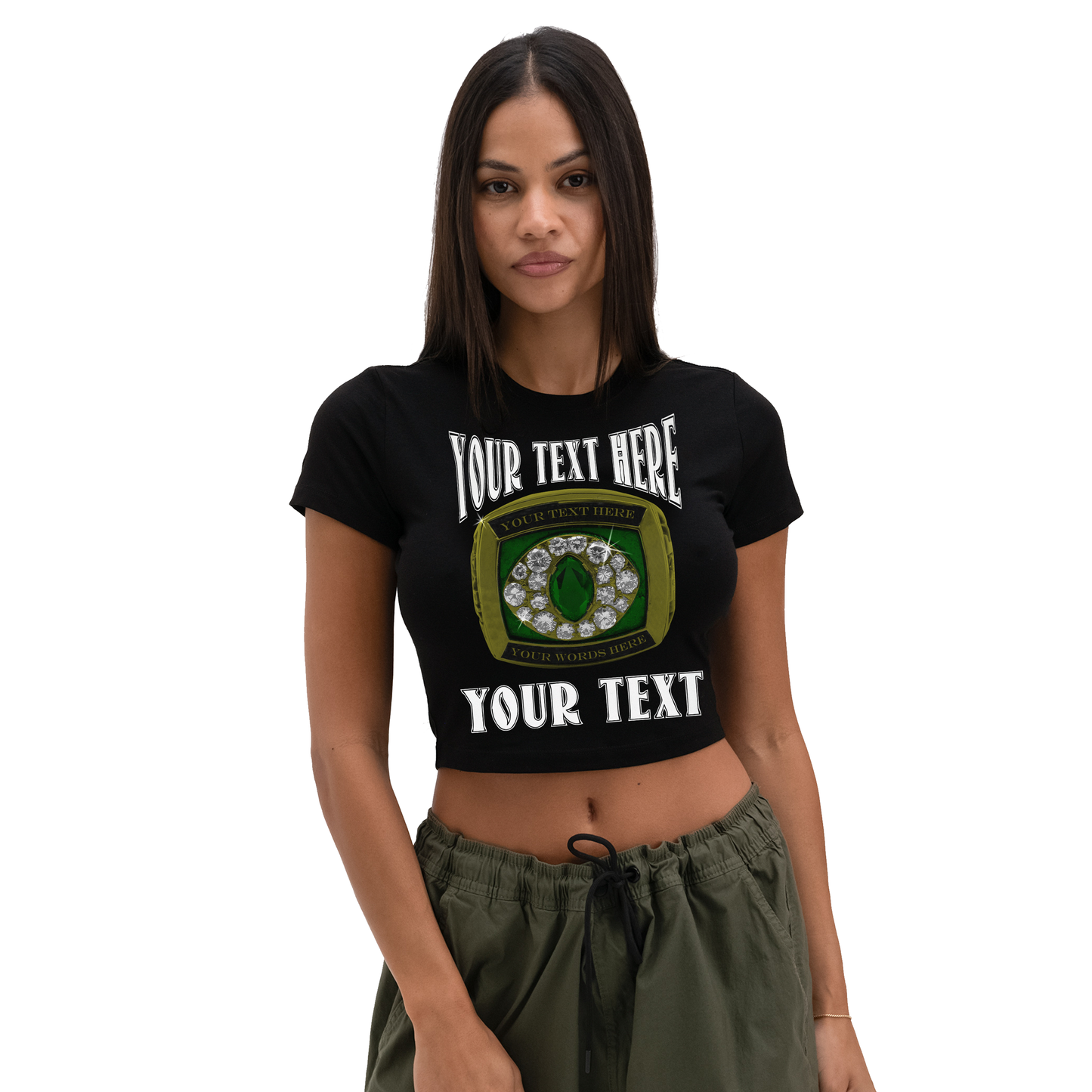 💍 Championship Ring Baby Tee – For Queens Who Run the Game 🏆✨ Women's Baby Tee