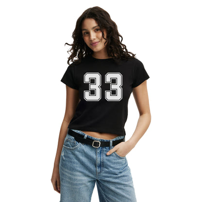 Legacy Custom Number Cropped Tee – Personalized Women’s Jersey-Inspired T-Shirt Women's Crop Tee