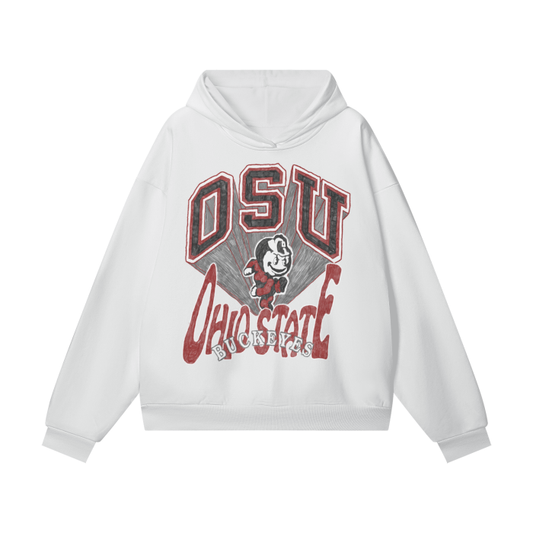 Ohio State Oversize Heavyweight Hidden Pocket Fleece Hoodie