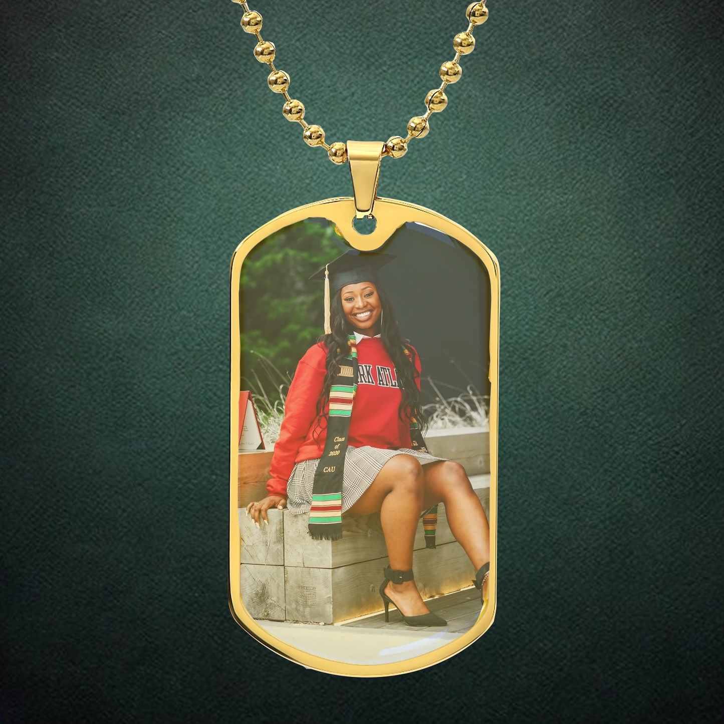 Legacy Custom Dog Tag Chain – Personalized Photo Pendant in Gold or Silver Luxury Dog Tag - Military Ball Chain