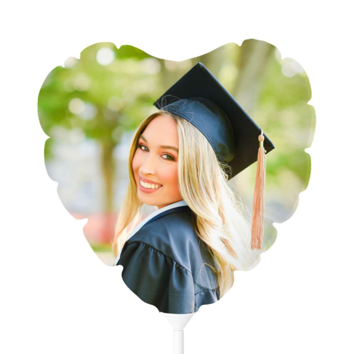 Custom Photo Balloon – Personalized Heart or Circle-Shaped Balloon (Round and Heart-shaped), 11"