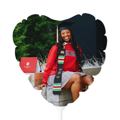 Custom Photo Balloon – Personalized Heart or Circle-Shaped Balloon (Round and Heart-shaped), 11"