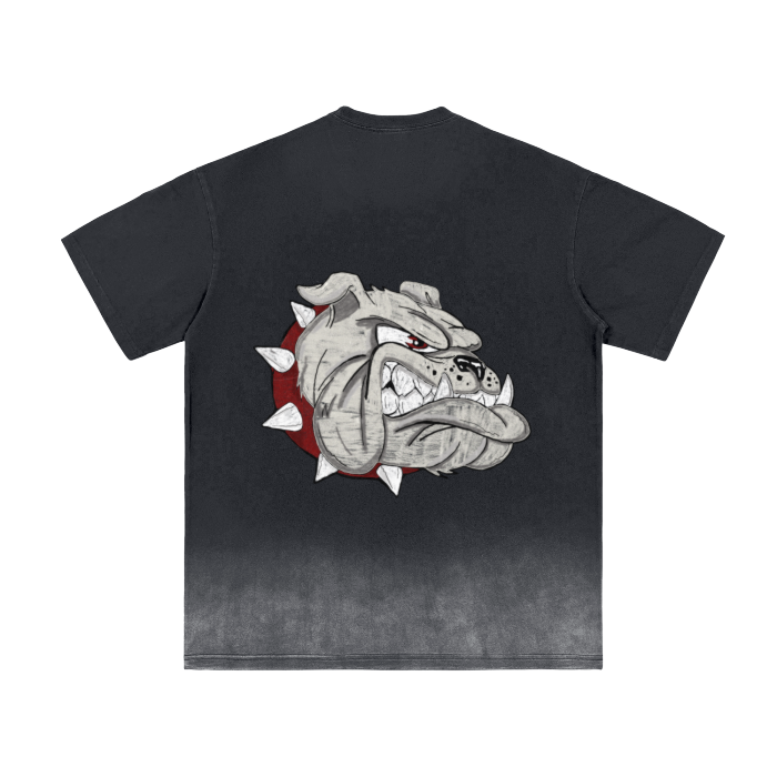 Georgia Bulldogs Black Vintage Washed Gradient T-Shirt