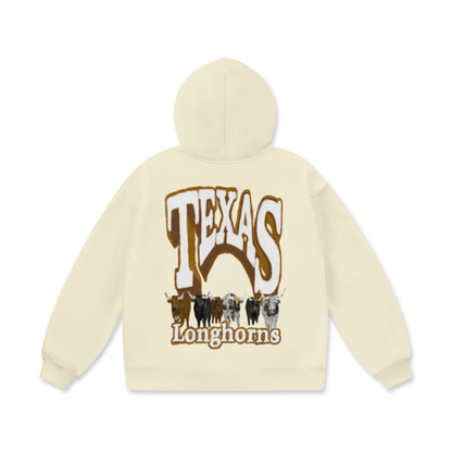 Texas Longhorns Oversize Heavyweight Fleece Hoodie - 460 GSM