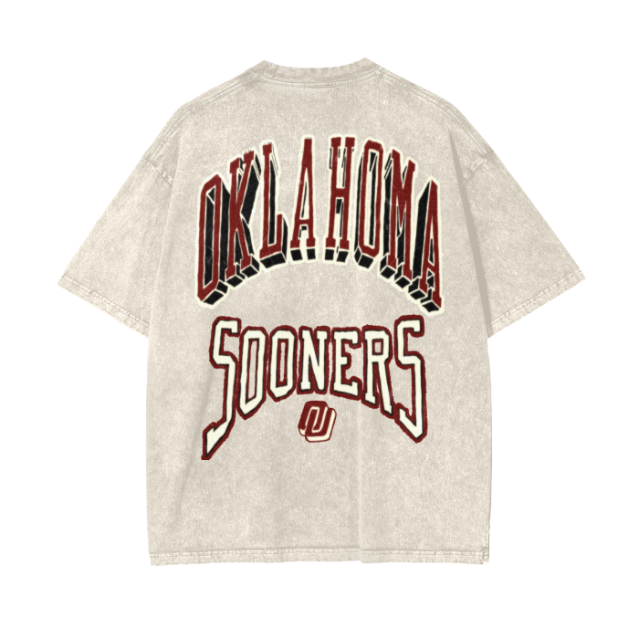 Oklahoma Sooners Acid Wash Oversize T-Shirt