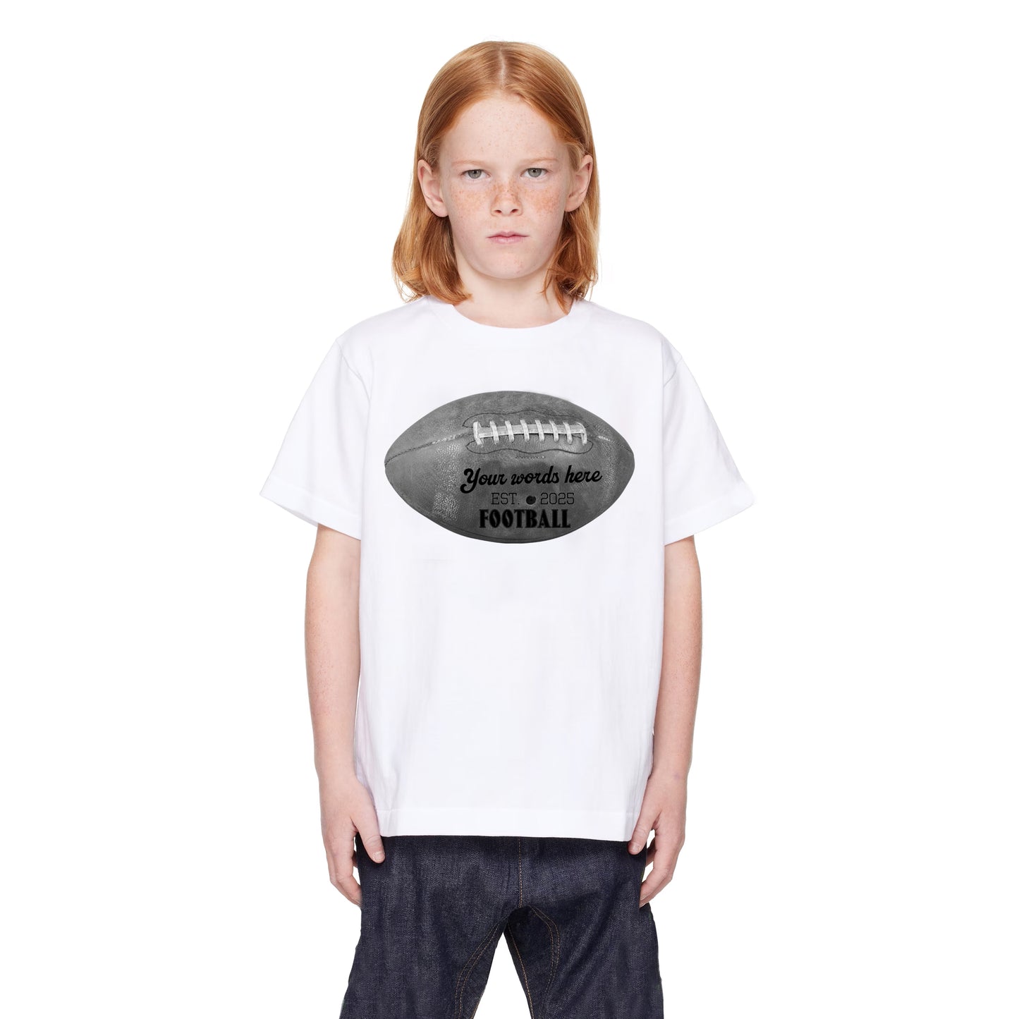 Legacy Custom Vintage Football Kids’ Tee – Personalized Retro Sports Shirt Kids Heavy Cotton™ Tee